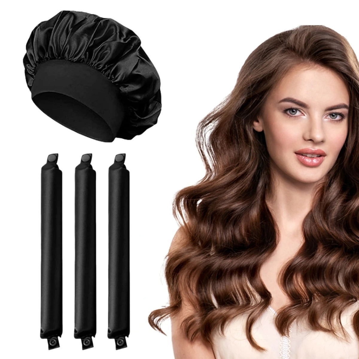 Heatless Curling Rod & Bonnet Set